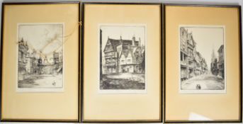Robert Linnell Armitage (1898-1972), set of three signed limited edition (of 50) etchings of