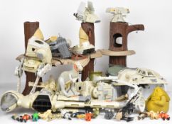 A collection of vintage Star Wars figures, vehicles and play sets to include Boba Fett, The Emperor,