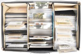 Large case of postcards, deceased dealer's stock, unsorted but in categories including Isle of