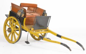 Mid 20th century scratch built folk art or similar model of a horse drawn Ralli car or Rally cart,