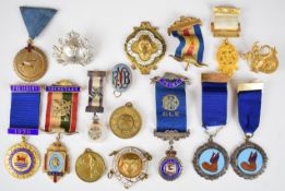 RAOB and other medals, some with enamelling and ribbons