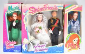 Three Sindy's Friend dolls by Pedigree comprising Marie 42150, Marie 42100 and Royal Wedding set