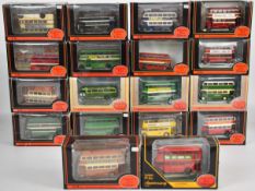 Twenty Gilbow Exclusive First Editions (EFE) 1:76 scale diecast model buses, all in original boxes.