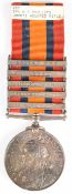 Queen's South Africa Medal with clasps for Natal, Orange Free State, Relief of Ladysmith,