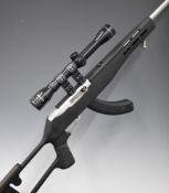 Ruger Model 10/22 .22 semi-automatic rifle with composite skeleton stock, extended magazine, Tasco