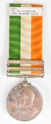 King's South Africa Medal with clasps for South Africa 1901 and 1902 named to 3271 Pte F D