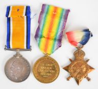British Army WW1 medal trio comprising 1914/1915 Star, War Medal and Victory Medal named to 294