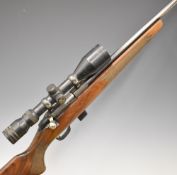 Sako P04R .22LR bolt-action rifle with chequered semi-pistol grip and forend, sling mounts, multi-