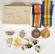 British Army WW1 medal pair comprising War Medal and Victory Medal, named to 157165 Sgt W S Evans,