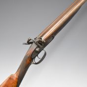 James Bridal of Barnstaple 12 bore percussion hammer action double barrelled side by side muzzle