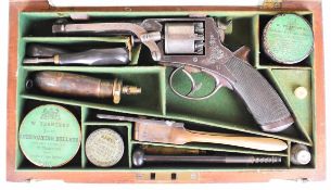 William Tranter's Patent 120 bore five-shot double-action revolver with engraved trigger guard,