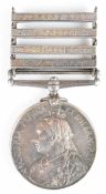 Queen's South Africa Medal with clasps for Cape Colony, Orange Free State, Johannesburg and