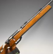 Anschutz Super-Match 1813 .22 bolt-action target rifle with shaped and textured thumb-hole grip,