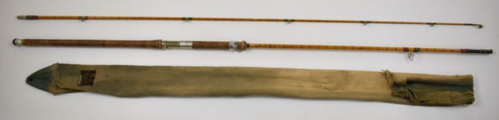 Hardy split cane two piece fishing rod 'The no 2 LRH Spinning' 9'6