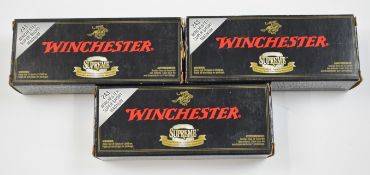 Sixty .243 Winchester Super Short Magnum Winchester Supreme Ballistic Silvertip rifle cartridges,