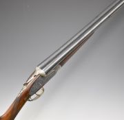 Gorosabel Black Point 12 bore sidelock side by side ejector shotgun all over scrolling engraving,