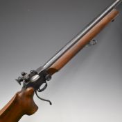BSA Martini-International Mk II .22 underlever-action target rifle with semi-pistol grip, raised