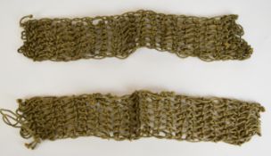 British WW2 SBS boot covers of knotted string / rope construction in order to suppress noise and