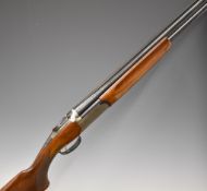 Sabatti 12 bore over under ejector shotgun with engraved lock, underside, top plate, trigger guard