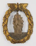 German WW2 Nazi Third Reich Mine Sweepers, Sub Chasers and Escort Vessels War badge, Fec Otto