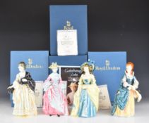 Four Royal Doulton limited edition figures from the Gainsborough Ladies series comprising Sophia