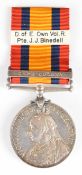 Queen's South Africa Medal with clasp for Cape Colony named to 950 Pte J J Binedell, Duke of