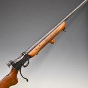 BSA .220 underlever-action target rifle with semi-pistol grip, raised cheek piece, sling mounts, BSA