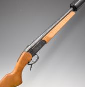 Baikal MP-18EM-M 12 bore single barrelled shotgun with engraved lock, semi-pistol grip, sling