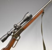 Marlin Golden 39A Mountie .22 underlever-action rifle with canvas sling, sound moderator, BSA