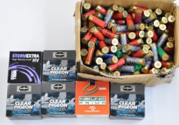 Over two-hundred 12 bore shotgun cartridges including Gamebore, Prima etc, some in original boxes.