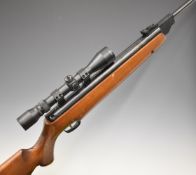 Beeman Kodiak .25 FAC air rifle with chequered semi-pistol grip, raised cheek piece, adjustable
