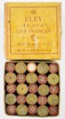 Twenty-five 4 bore Eley shotgun cartridges, in original box. We are not able to offer our usual