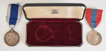 Royal Fleet Reserve Long Service and Good Conduct Medal named to 223919 (PO B8613) E J A Ball Stoker