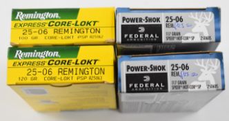 Forty .25-06 Remington Express Core-Lokt and Federal Power-Shok rifle cartridges, all in original