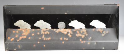 Air rifle or pistol knockdown auto reset target and pellet catcher.