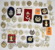 Collection of approximately 60 British Army Scottish Regiment badges including Argyll &
