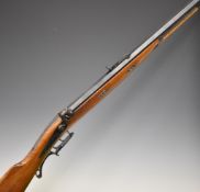 Pedersoli .45 percussion hammer action rifle with adjustable sights, spurred trigger guard, set