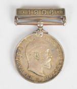 Natal Rebellion Medal with clasp for 1906, named to Colour Sergeant A L Preece, Durban Light