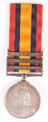 Queen's South Africa Medal with clasps for Cape Colony, Orange Free State and Belfast named to