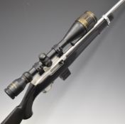 Ruger Model 10/22 .22 semi-automatic rifle with chequered semi-pistol grip and forend, composite
