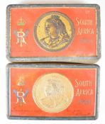 Two Queen Victoria 1900 Boer War Christmas tins