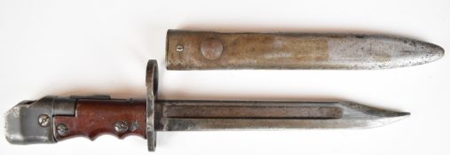 British knife bayonet number 7 with swivel pommel, 1948 to ricasso, 20cm fullered blade and