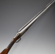 H F Pollard of Worcester 16 bore side by side ejector shotgun with engraved scenes of birds to the