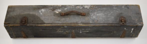 Military Air Ministry wooden storage case marked 'Mounting Type 29 Ref No /13S2' and with maker's