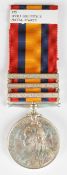 Queen's South Africa Medal with clasps for Elandslaagte, Tugena Heights and Relief of Ladysmith