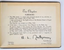 British Army WW2 interest 'Ten Chapters' by Field Marshal Montgomery, published by Hutchinson & Co