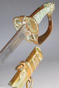 Royal Navy 1827 pattern sword with lion head pommel, folding inner guard and fouled anchor motif,