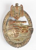 German WW2 Nazi Third Reich Tank Assault badge