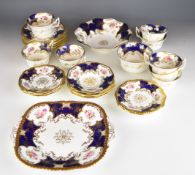 Coalport tea ware decorated in the Batwing pattern, approximately 27 pieces