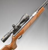 Weihrauch HW97K .177 underlever air rifle with chequered semi-pistol grip, raised cheek piece, sling